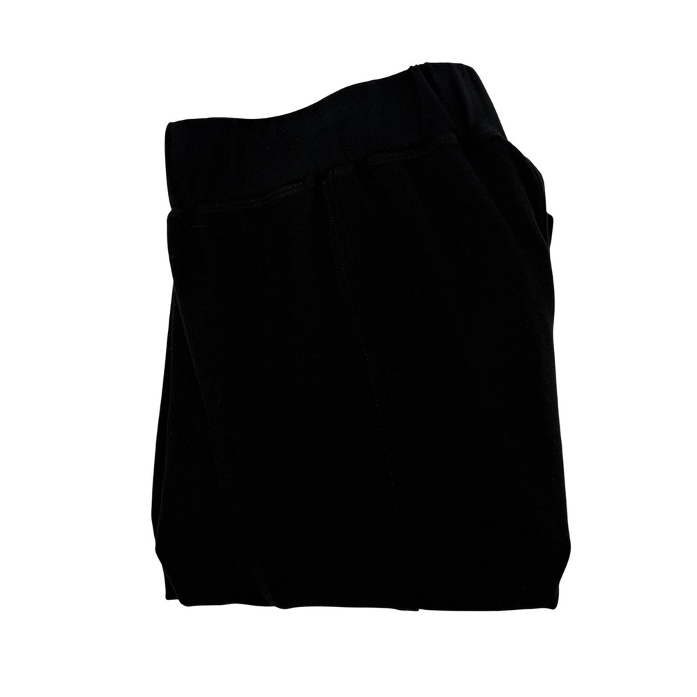 Eileen Fisher Black Viscose Stretch Wide Leg‎ Cropped Pants Womens Size XS
